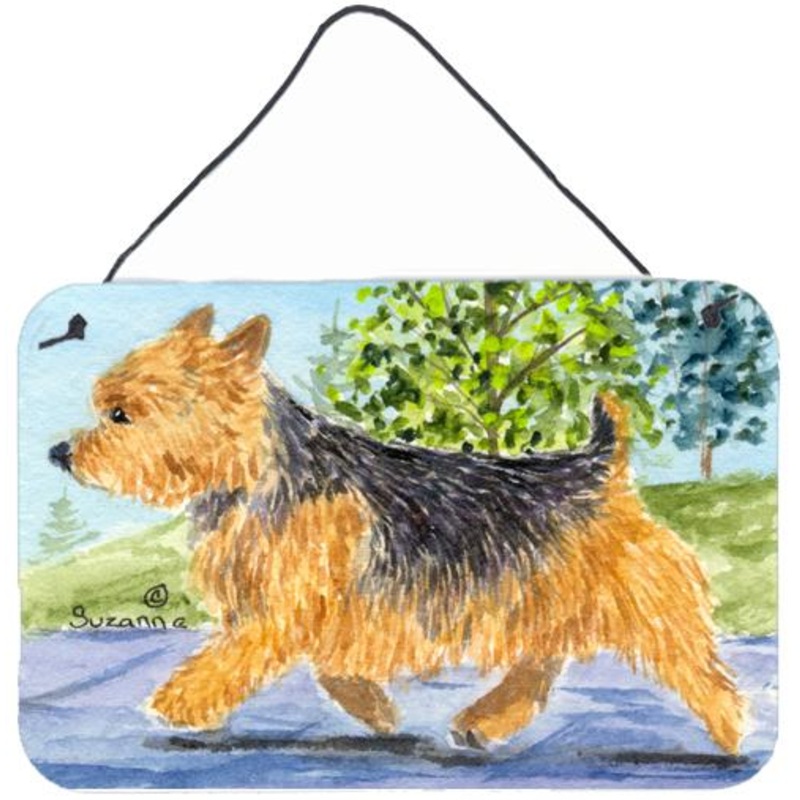 Norwich Terrier Indoor Aluminium Metal Wall or Door Hanging Prints